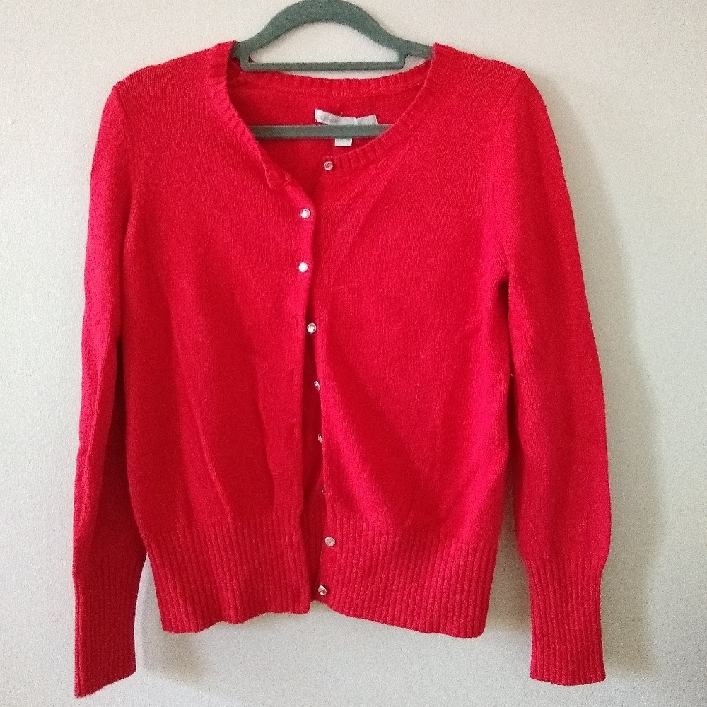 Old Navy cardigan with jeweled buttons